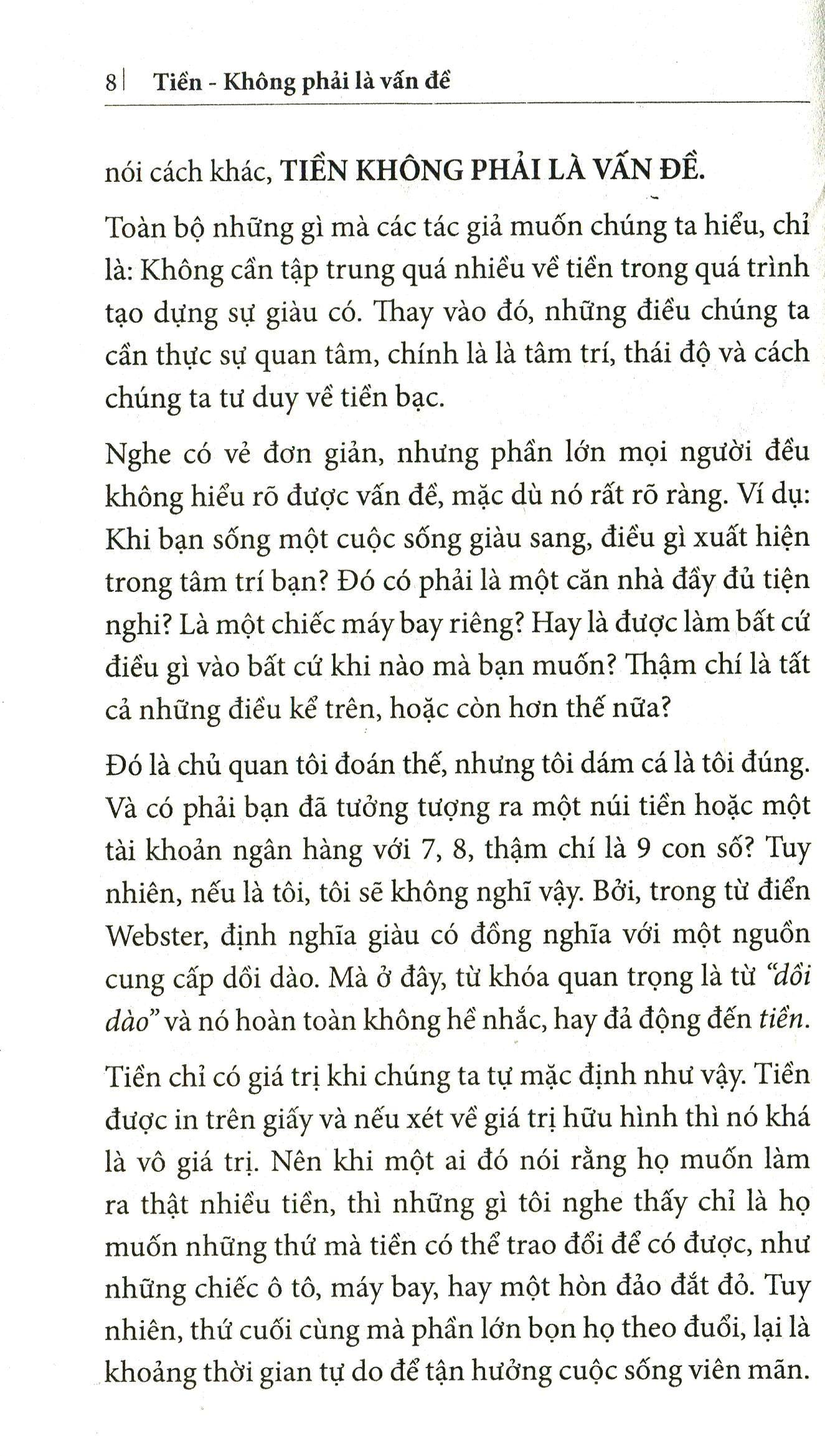Sách - Tiền không phải là vấn đề (DV)