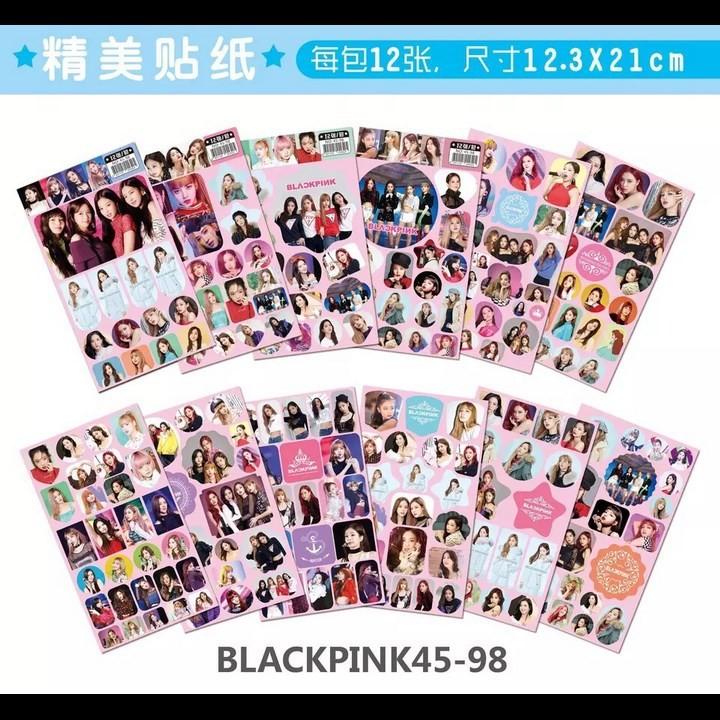 Set ảnh dán 10 tờ ảnh dán BTS Blackpink sticker