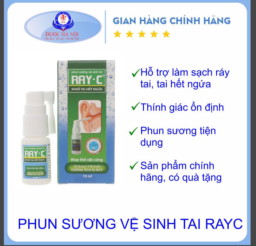 [Kèm quà tặng]RAYC xịt tai - phun sương vệ sinh tai