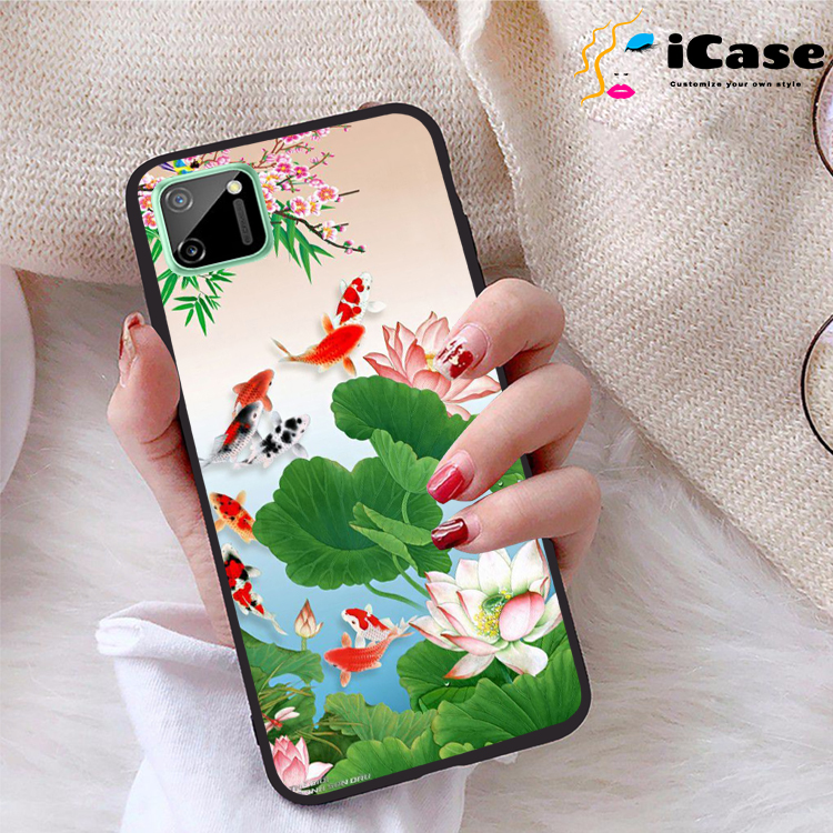 Ốp lưng Realme C11 viền dẻo TPU BST Sen