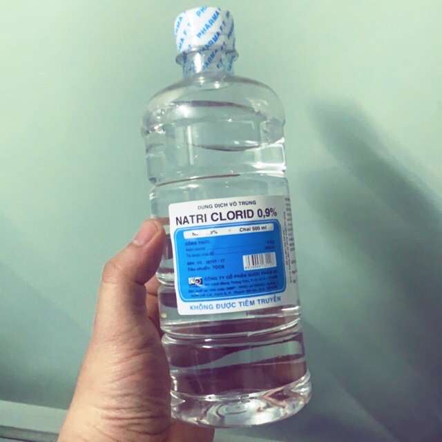 Nước muối vô trùng dược phẩm 3/2 chai 500ml