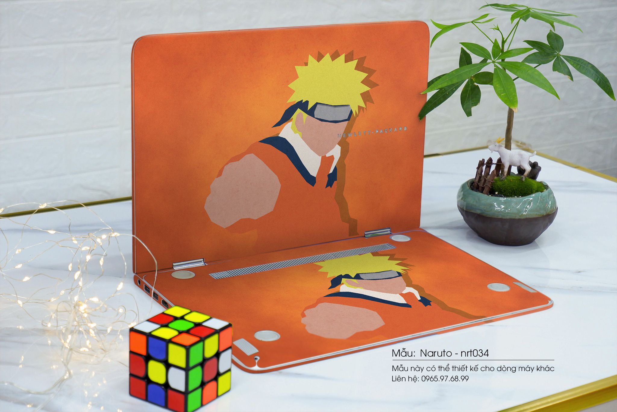 Decal Skin dán Laptop HP mẫu Naruto (inbox mã máy cho shop)