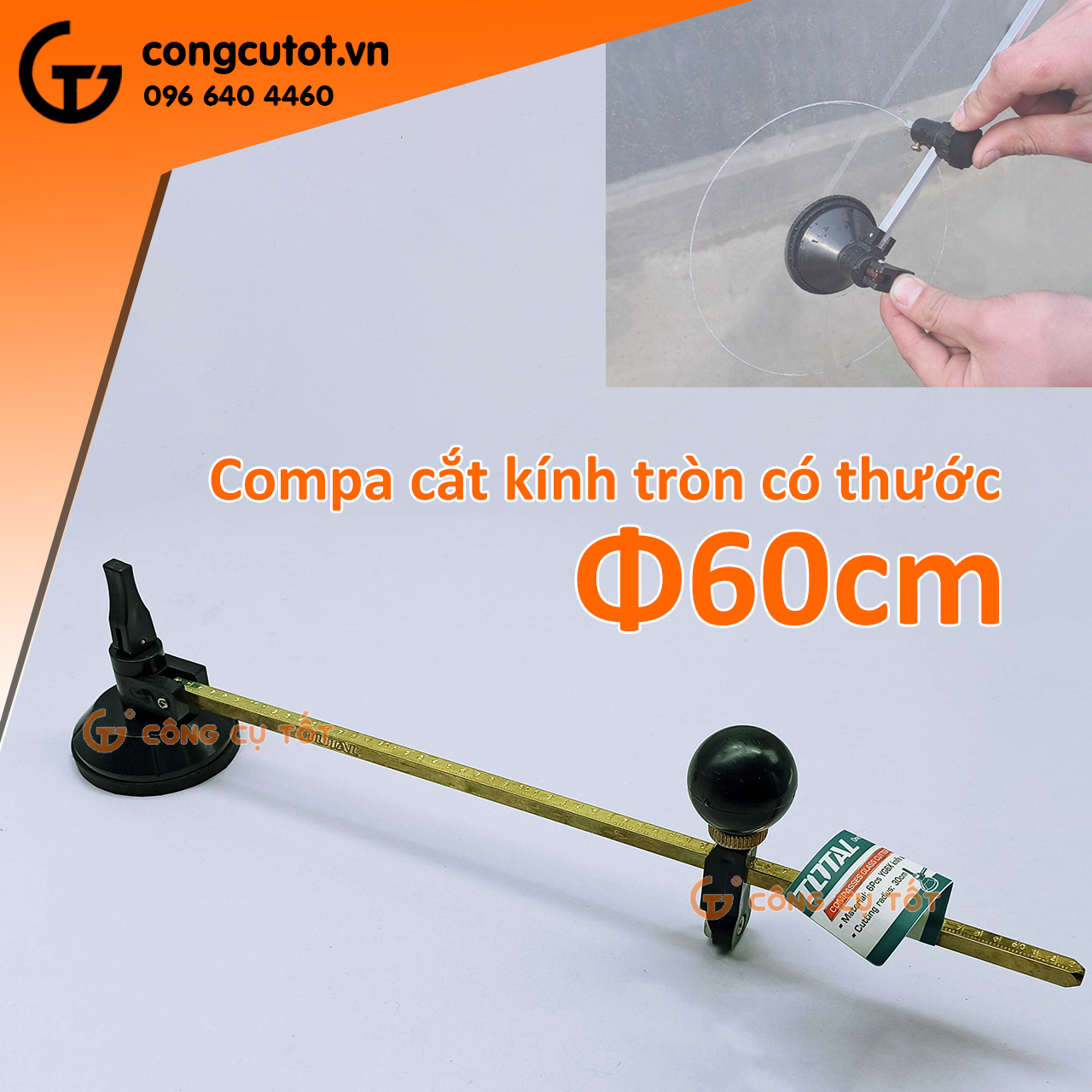 Dao cắt kính hình compa Total TGCT16001 600mm