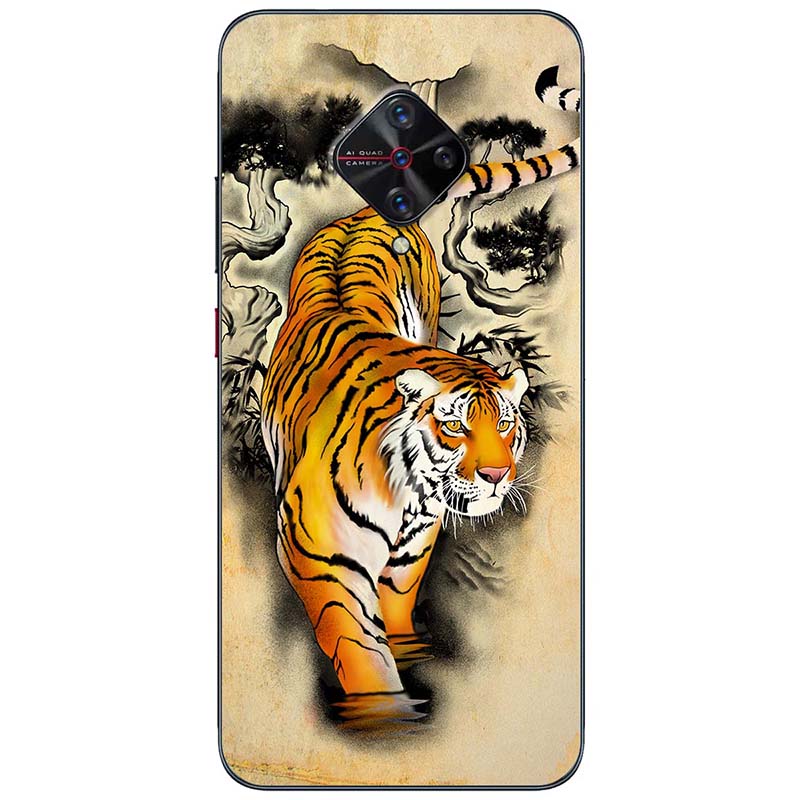 Ốp lưng dành cho Vivo S1 Pro mẫu Cọp tranh vẽ