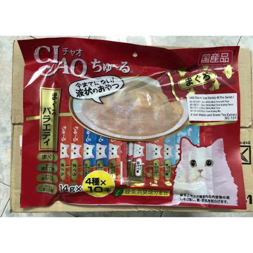 [Hoàn Tiền 10%] Ciao churu cho mèo mix vị 40 tuýp