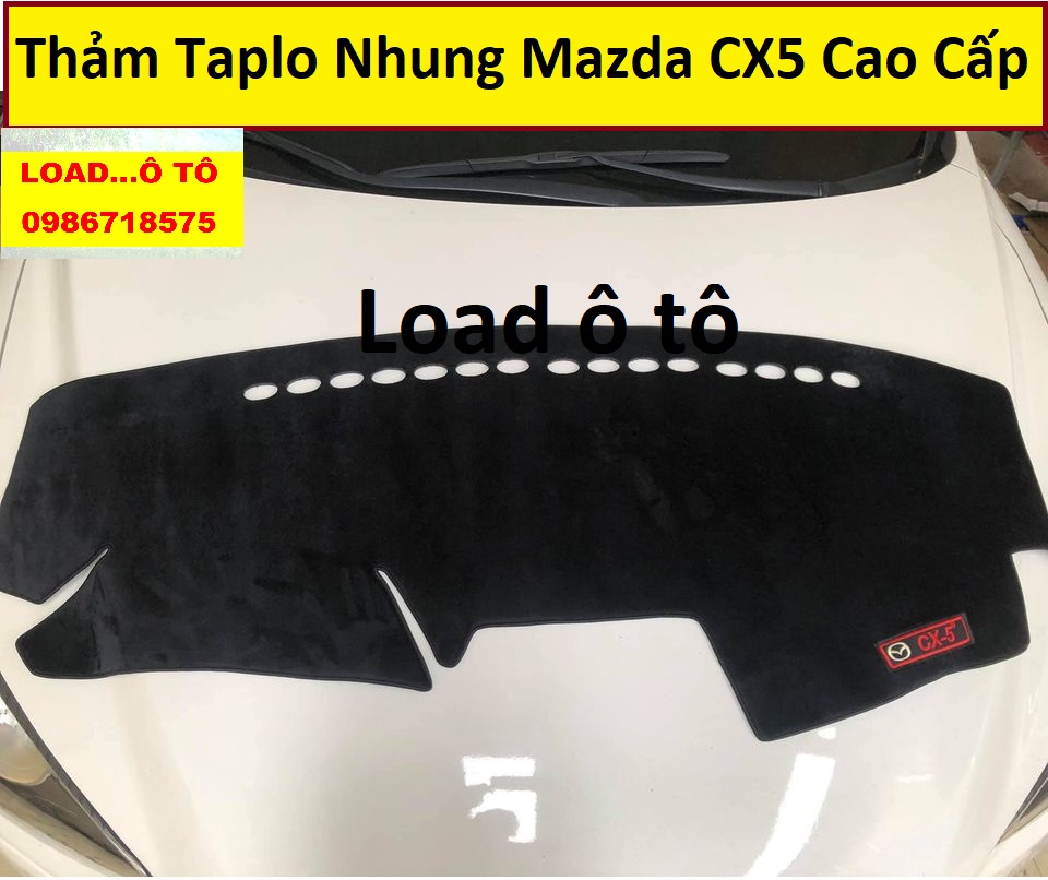 Thảm Taplo Nhung Cao Cấp Mazda CX5 2026-2018 (có lớp chống trượt)