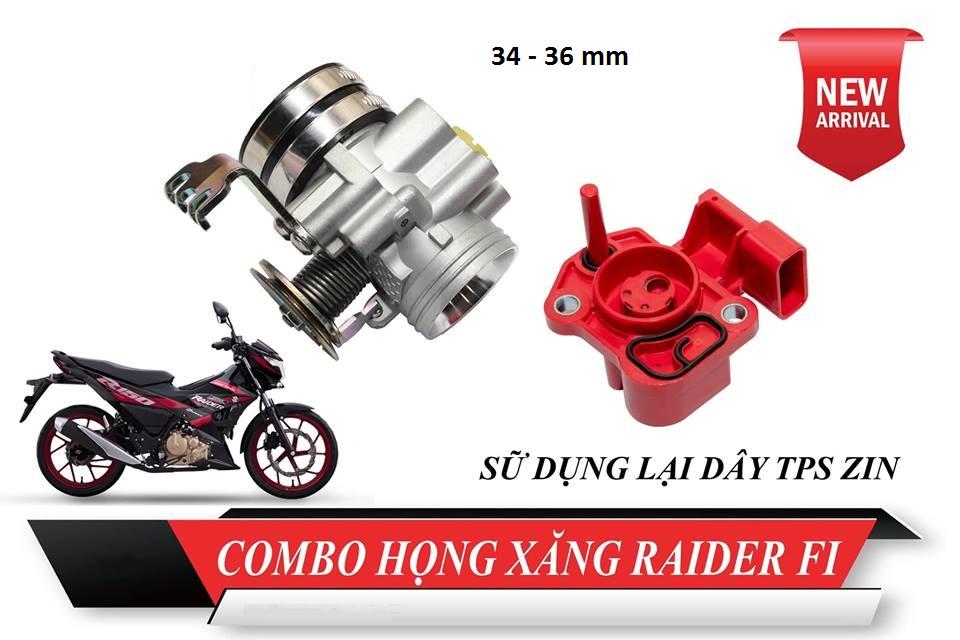[HCM]Họng xăng độ 34mm cho RAIDER SATRIA + TPS độ
