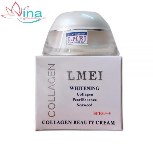 KEM DƯỠNG TRẮNG DA LMEI TINH CHẤT RONG BIỂN COLLAGEN NGỌC TRAI 25GR (Chữ xanh)