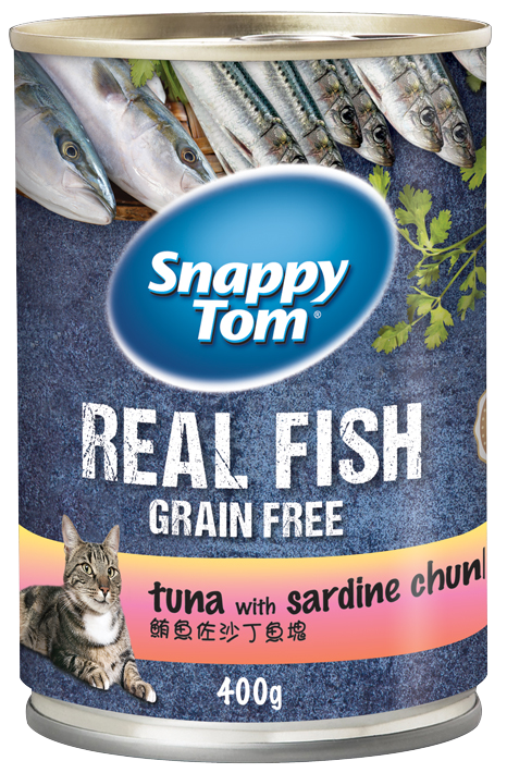 Snappy Tom Real Fish Cat Pate Can 400g
