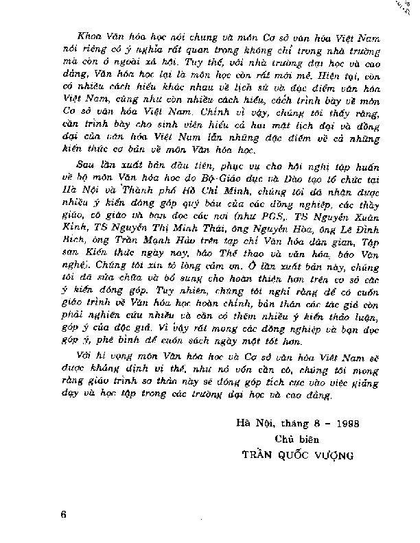 Cơ Sở Văn Hóa Việt Nam