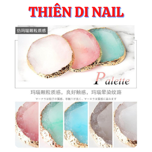 Đá cẩm thạch dùng pha sơn làm nail, chụp ảnh mẫu móng