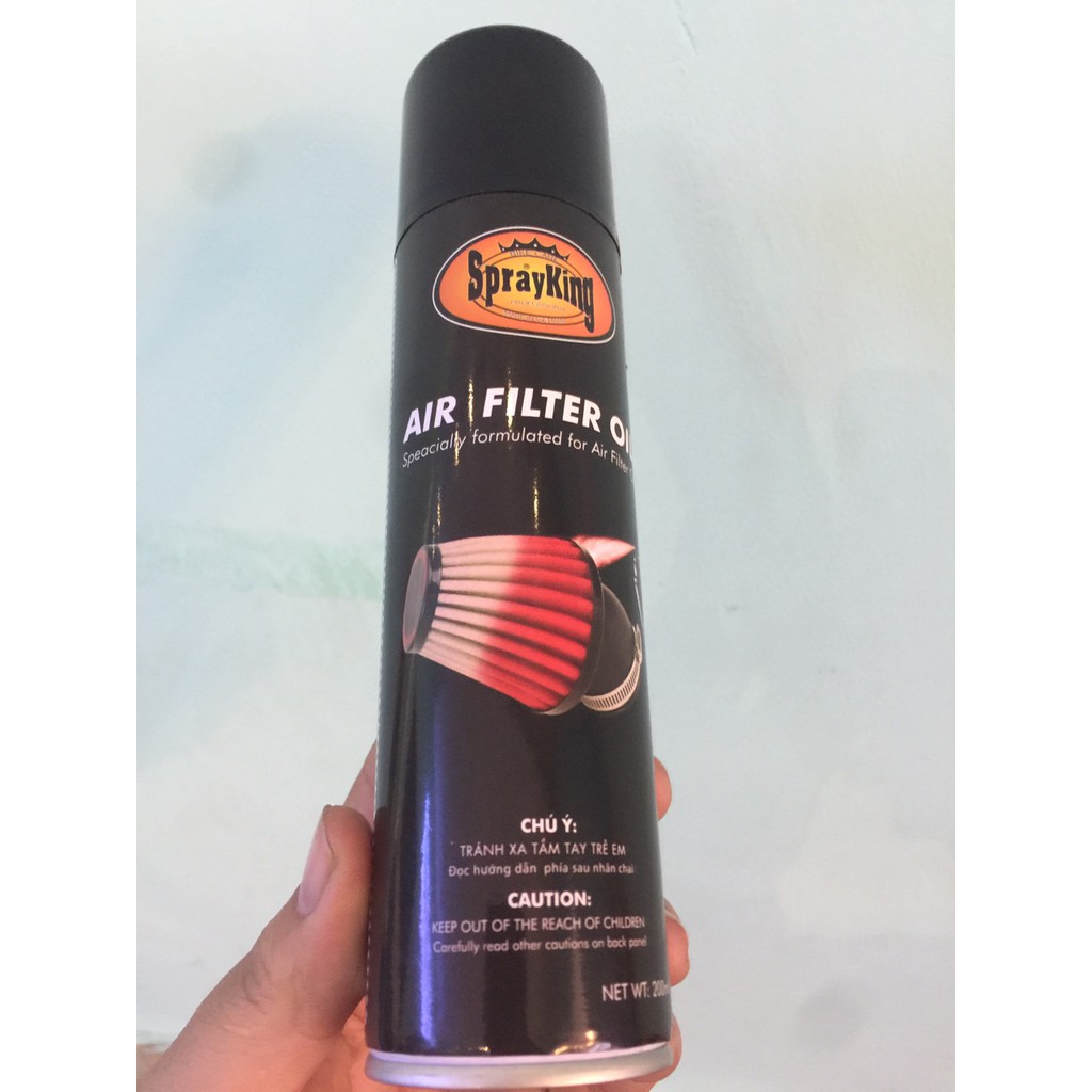 [HCM]Dầu tẩm lọc gió SprayKing chai dầu tẩm lọc gió xe SprayKing 200ml-Dầu tẩm lọc Spraykig-