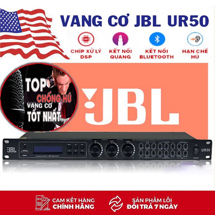 JBL UR50 Digital Vang Co Lai Upgraded Version Very Beautiful Screen, Optimal Anti-Howling, Soft Singing Sound, Good Reverb, LED Dancing to Music, Separate Reverd Chip, Sound Like a Digital Echo, Full Connection, 1 Year Warranty .