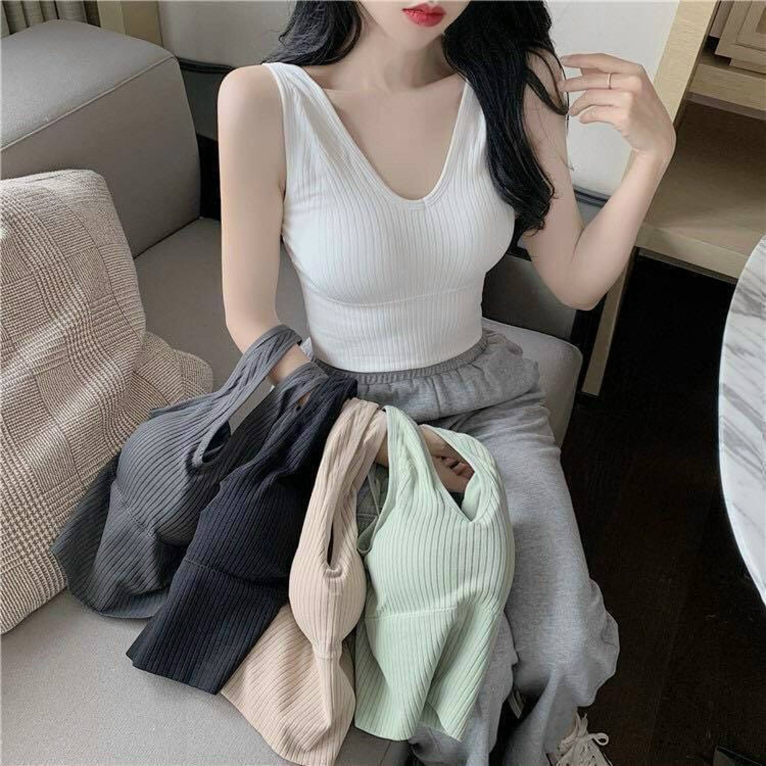 🎉 🎉 áo bra thun gân đệm ngực sẵn- mẫu mới ƞhất🎉 🎉