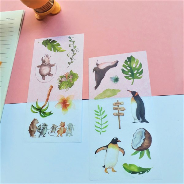 [HCM]Bộ 6 Tấm Sticker Dán Trang Trí - Động Vật