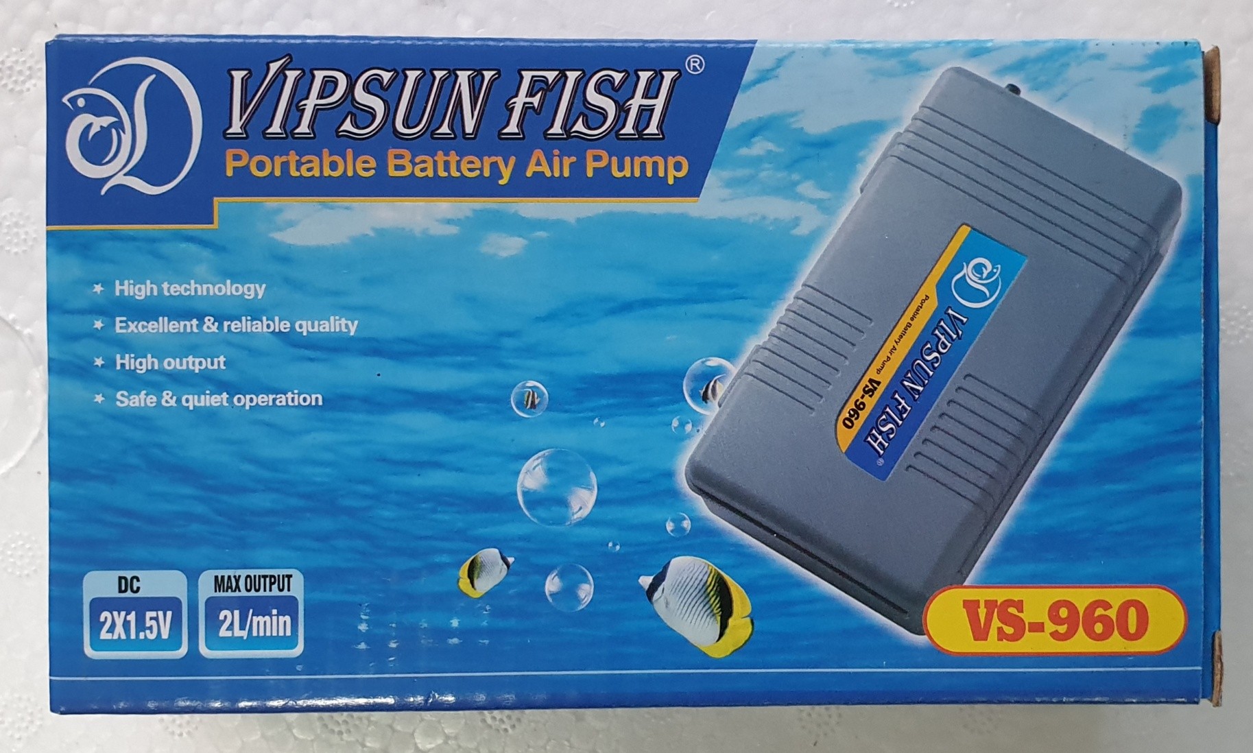[Freeship+HCM+Luckyfish94]  MÁY OXY CHẠY PIN VIPSUN VS 960 CHO BỂ CÁ A241.