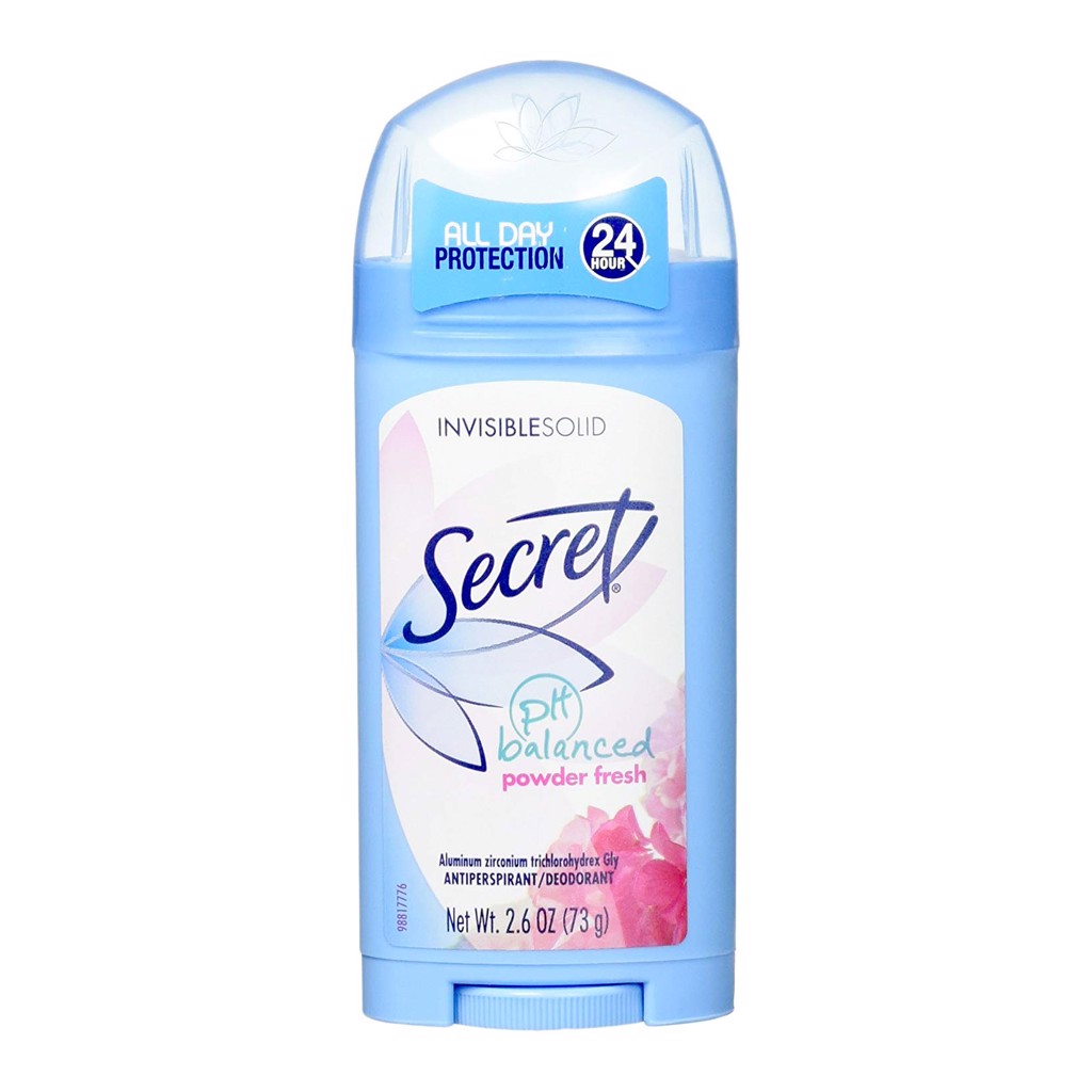 Lăn khử mùi sáp Secret PH Balanced Powder Fresh Invisible Solid 73g