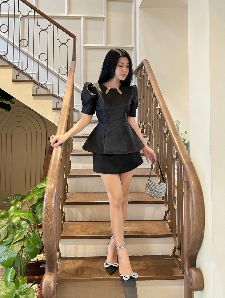 ÁO KHOÉT GIỌT NƯỚC ĐÍNH HẠT 14042