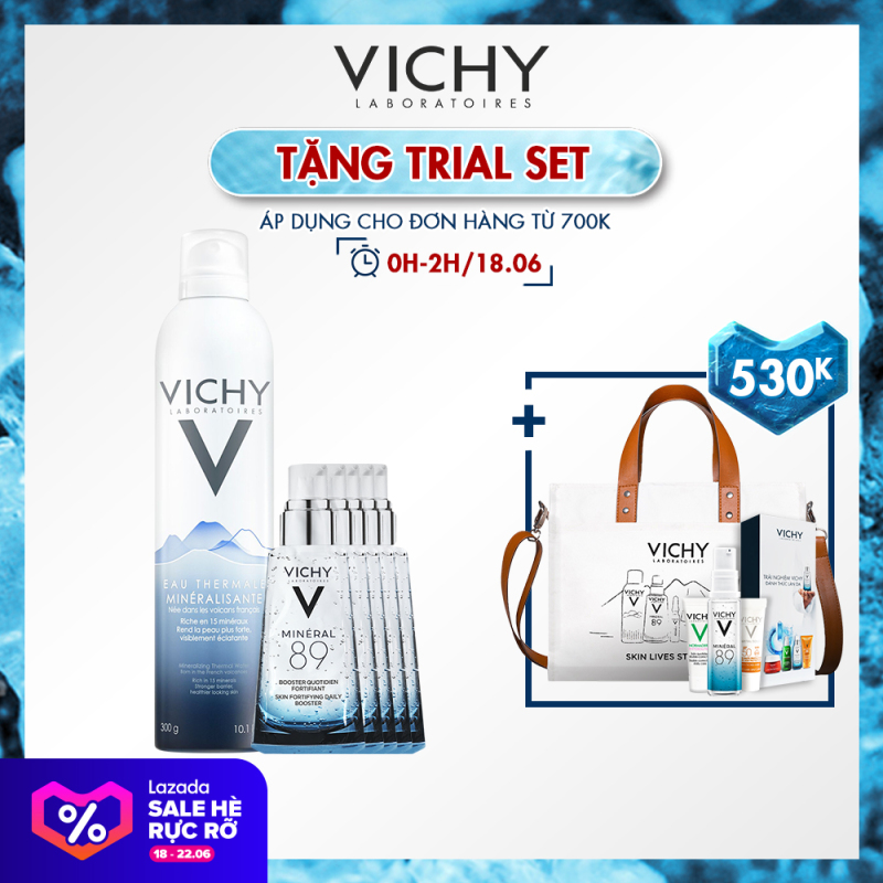 Bộ xịt khoáng dưỡng da Vichy Mineralizing Thermal Water 300ML Cung cấp độ ẩm cho da mịn màng da trắng sáng mượt mà chỉ sau một thời gian ngắn giá rẻ