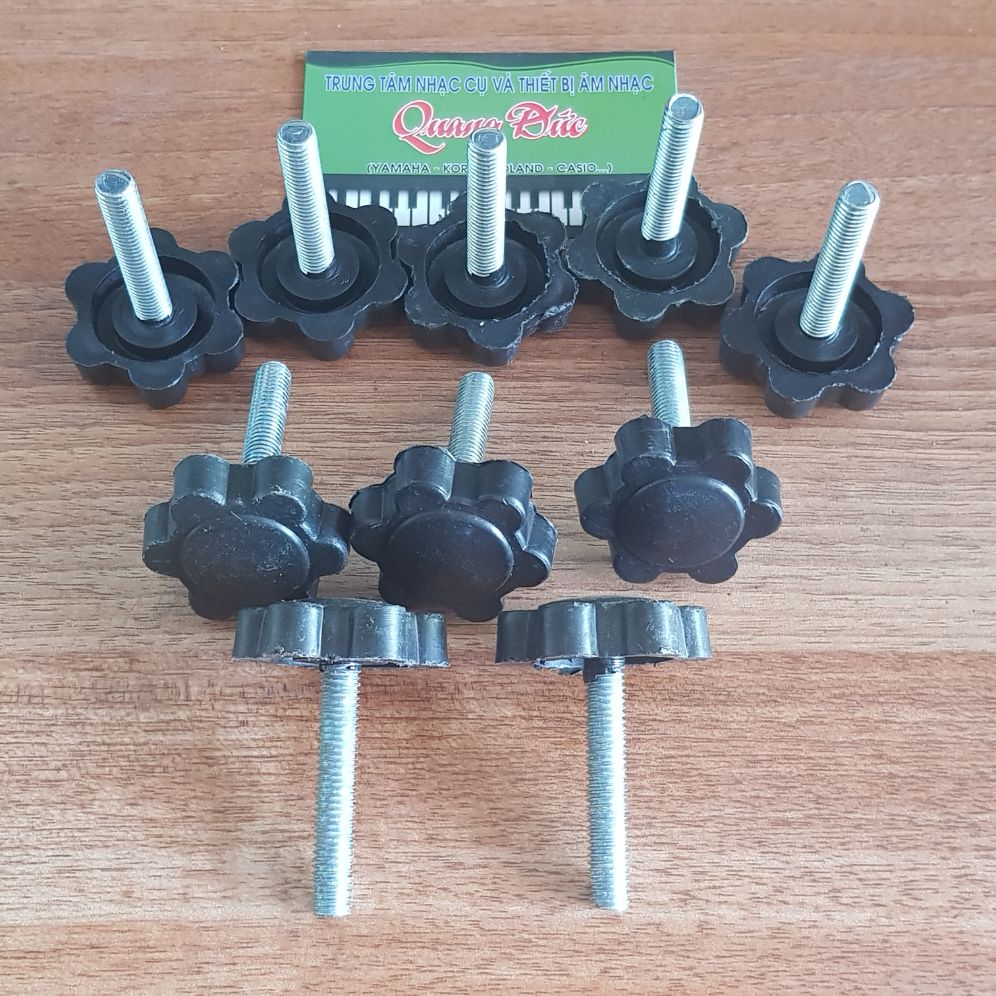 Bộ 10 chốt khóa Bu lông 8mm đầu tán nhựa, dài 4,5cm.