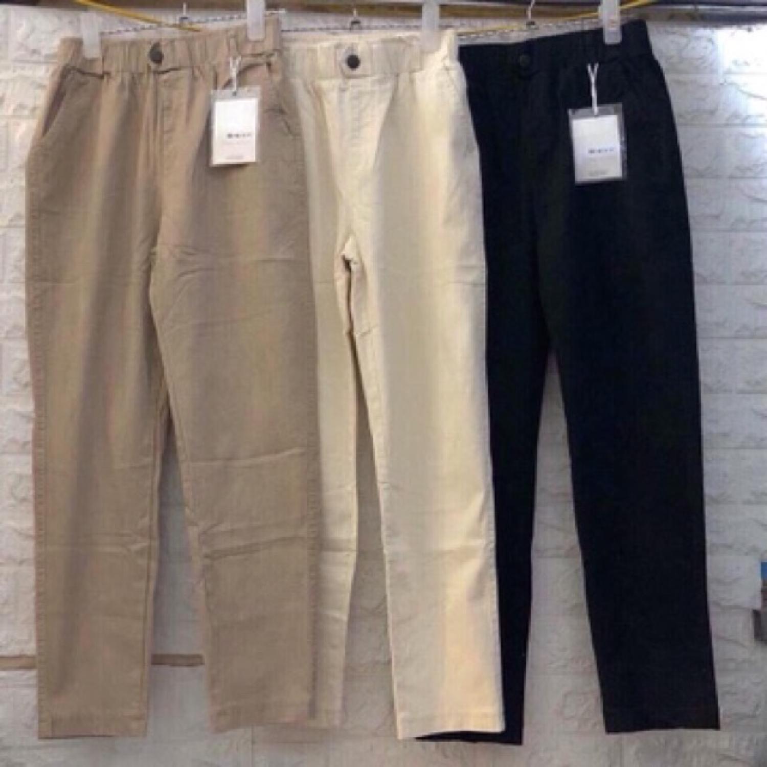 Quần baggy chất liệu kaki dày dặn