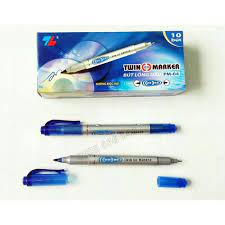 (Siêu Rẻ ) Hộp 10 Bút Lông Dầu 2 đầu CeeDee Thiên Long PM-04 ( màu xanh )