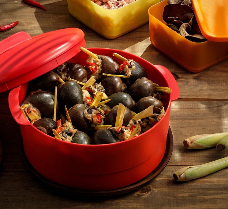 Xửng Hấp Tupperware Steam It 2 Tầng - Chili