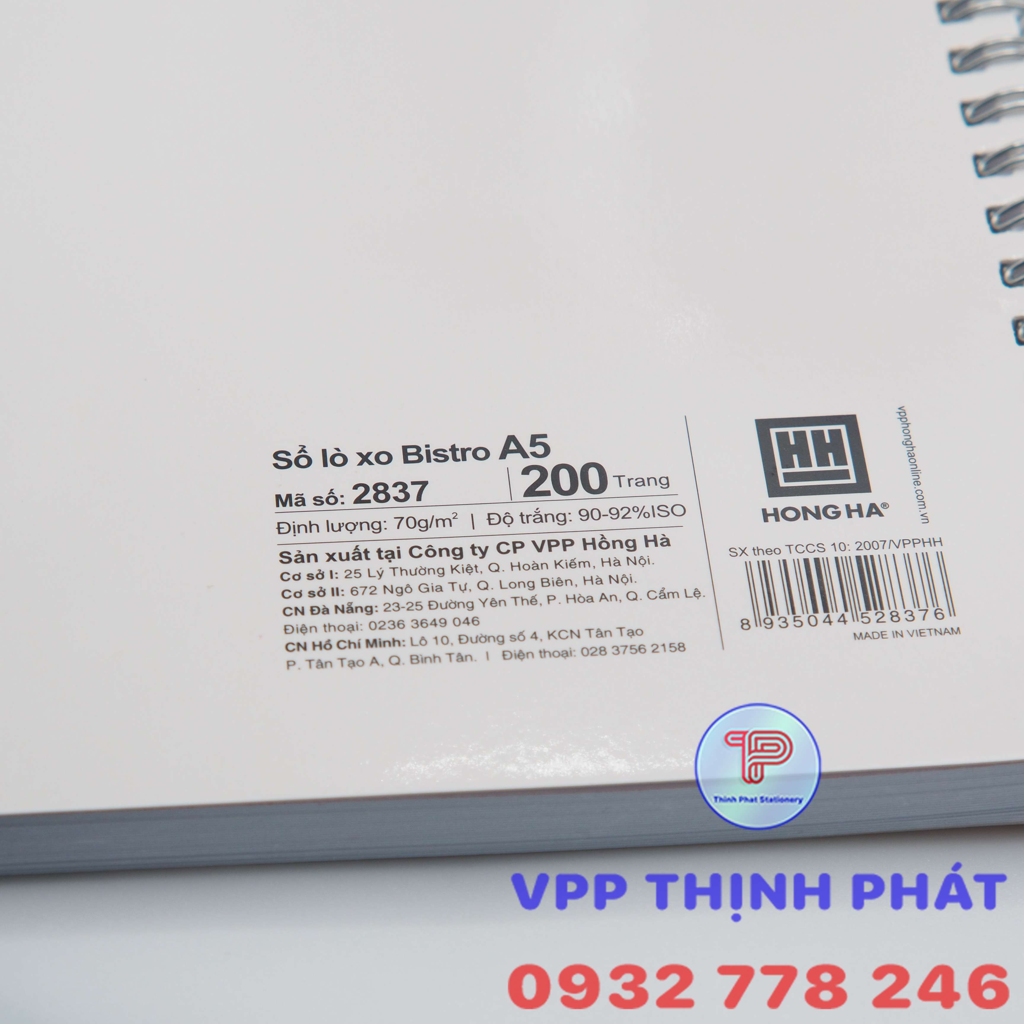 Sổ lò xo BISTRO A5 200 trang (1 cuốn/ 3 cuốn/ 5 cuốn)
