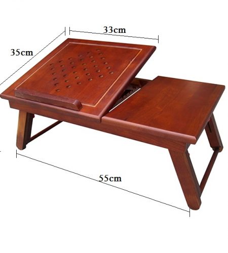 BÀN LAPTOP CÓ TẢN NHIỆT MÀU NÂU