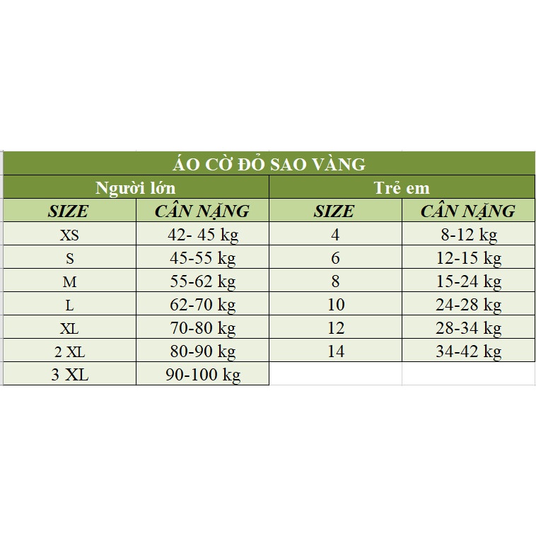ÁO CỜ ĐỎ SAO VÀNG CHẤT COTTON