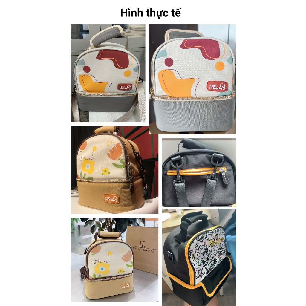 PHANPY | Túi Xách Giữ Nhiệt Cho Mẹ Bỉm Sữa, Nhỏ Gọn Dễ Mang Theo [Tặng 2 Khay Gel Giữ Lạnh & Túi PVC]