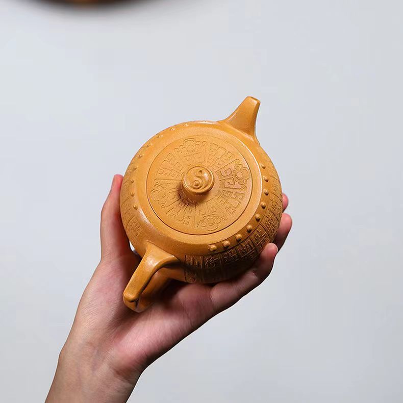 Ấm Tử Sa Nghi Hưng Viên Cổ 350 ml (Hoàng Kim Đoạn Nê)