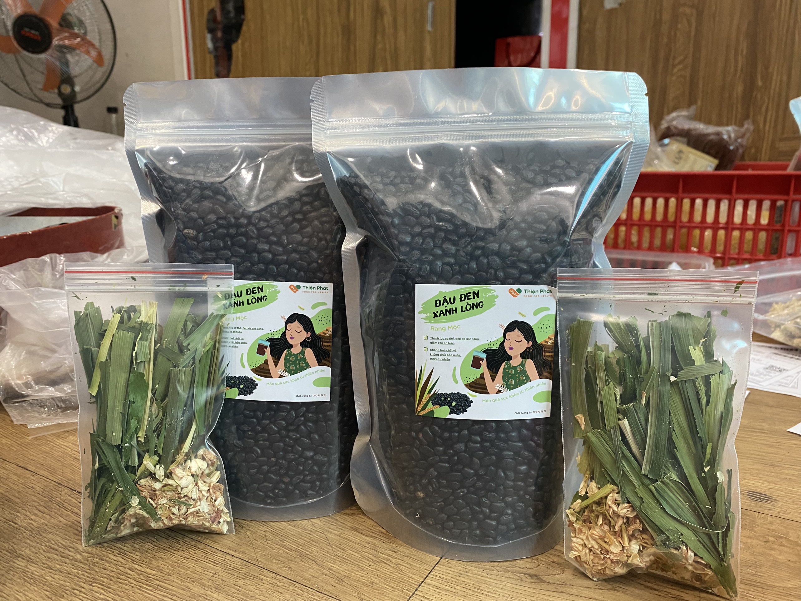 [HCM] Đậu Đen Xanh Lòng  Thiện Phát Rang Mộc|Túi Zip 1KG