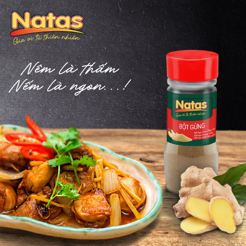 BỘT GỪNG NATAS gia vị tiện dụng (hũ 40g)