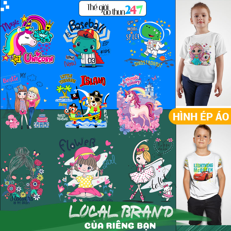 [Hình ủi, ép nhiệt] Hình dễ thương cho trẻ SN10