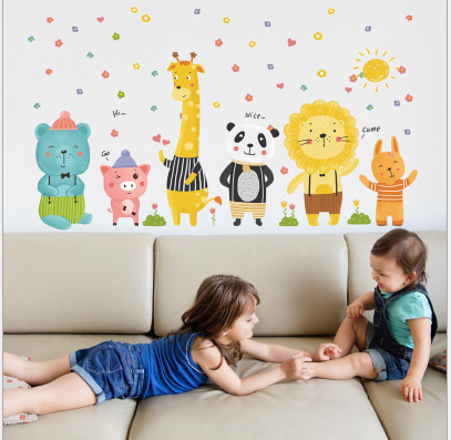 Dcal dán tường mẫu: Thú hươu cao cổ