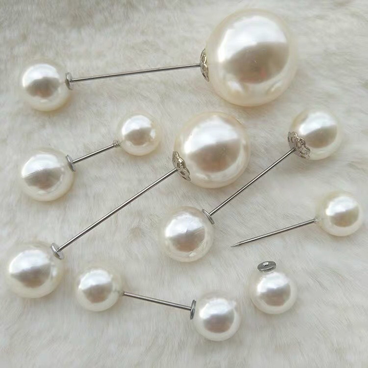 Bộ 7 chi tiết trâm cài áo siêu yêu dành cho bạn gái, mẫu tròn ngọc trai