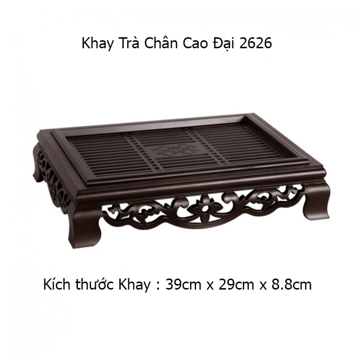 Khay Trà Đựng Ấm Chén Song Long Cao Cấp ( Size Trung & Size Đại )