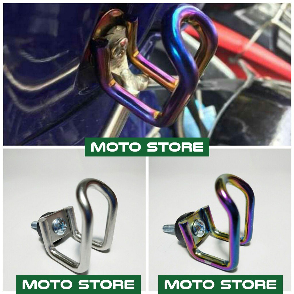 Móc treo đồ xe máy Titan/trắng ( giá 1 cái)