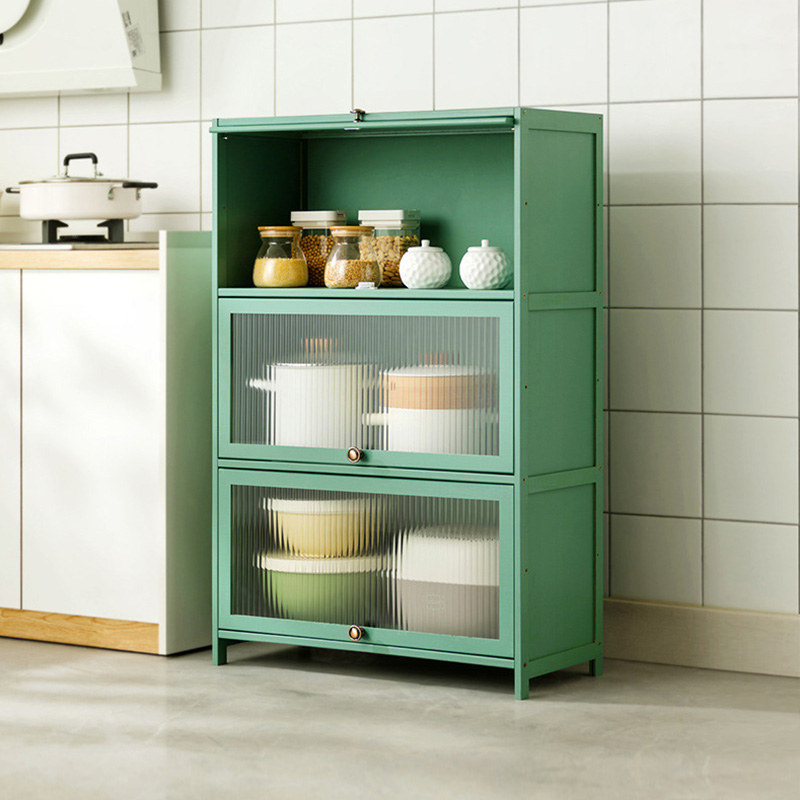 Kitchen shelf collection lockers, multi-layer pan floor lockers, condiment plates, household cabinets