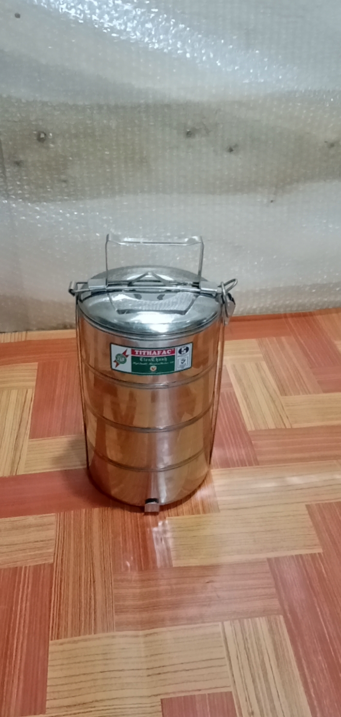 [HCM]CẶP LỒNG CÀ MÈN 4 NGĂN INOX CAO CẤP CÓ QUAI XÁCH -