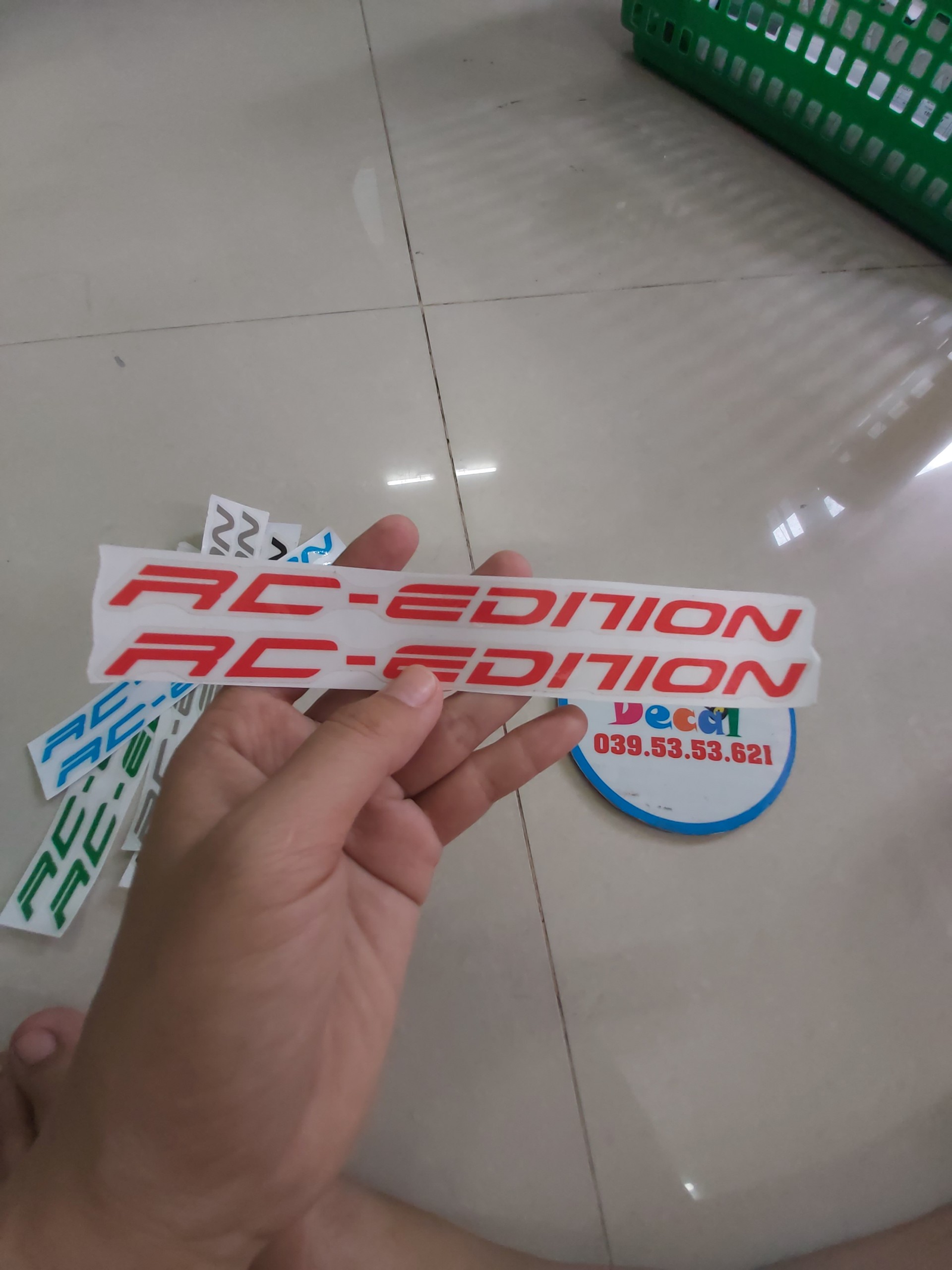 Tem dán phuộc gấp rc edition in trong