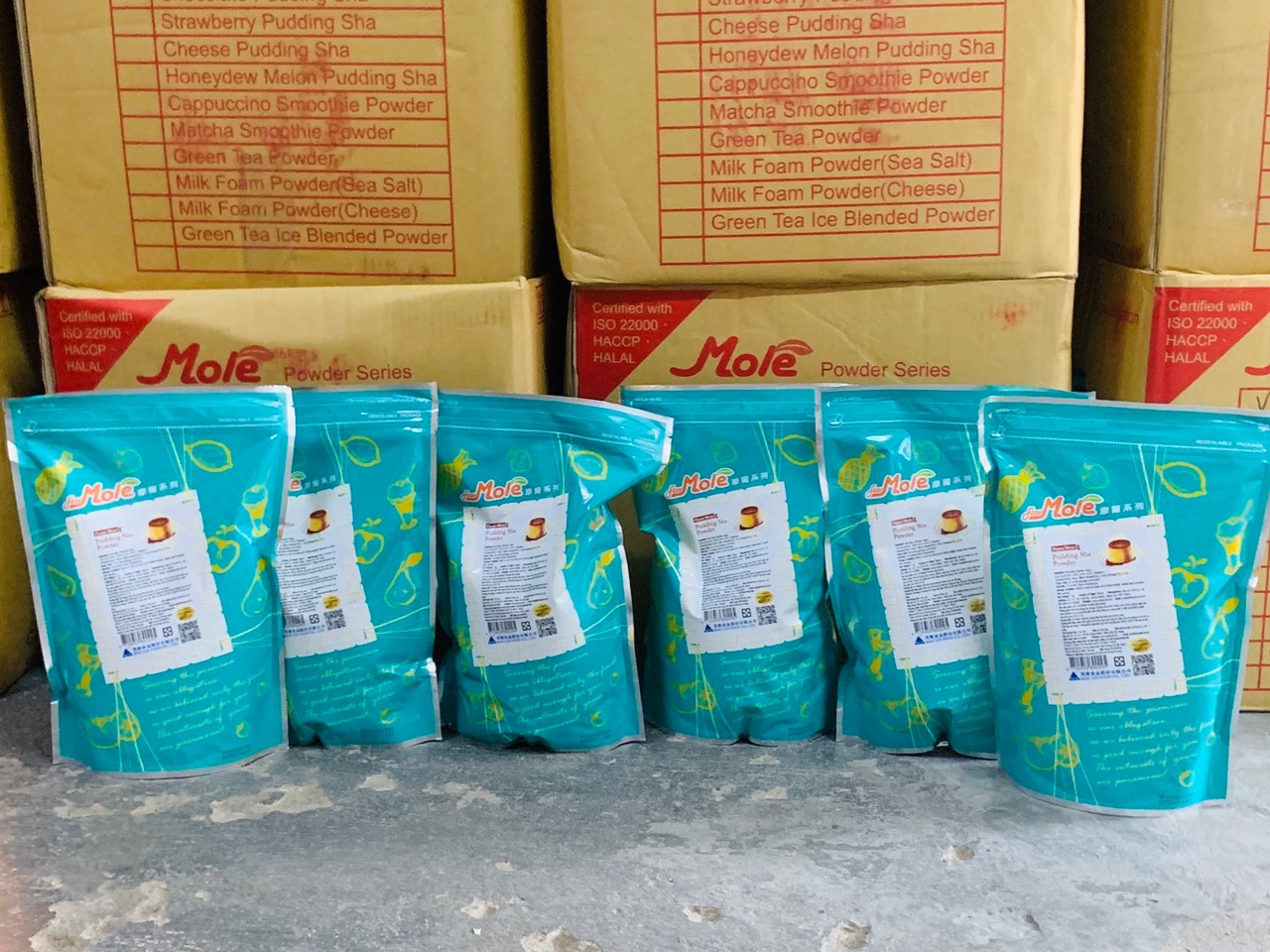 Bột Pudding Mole Đài Loan 1kg - Trứng/Dâu/Socola/Dưa lưới/Khoai Môn