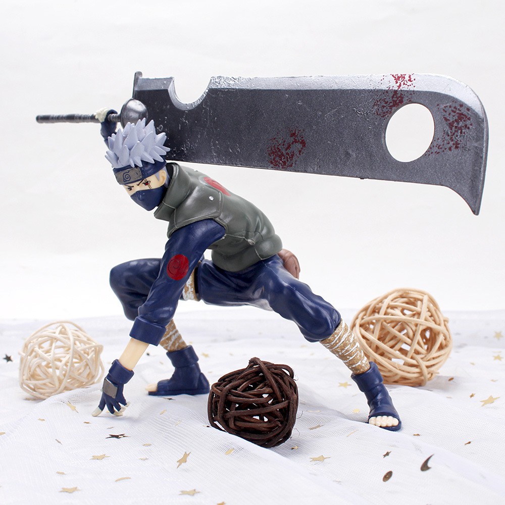 (Có sẵn - 15cm) Mô hình Kakashi cầm đ.ao siêu bự - Mô hình Naruto