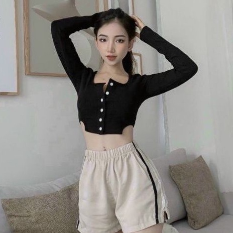 Áo Croptop Kiểu Nút Cài(B.C)Kl6