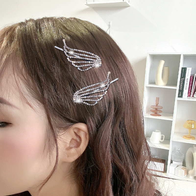 Kẹp tóc đôi cánh thiên thần đính đá Rhinestone