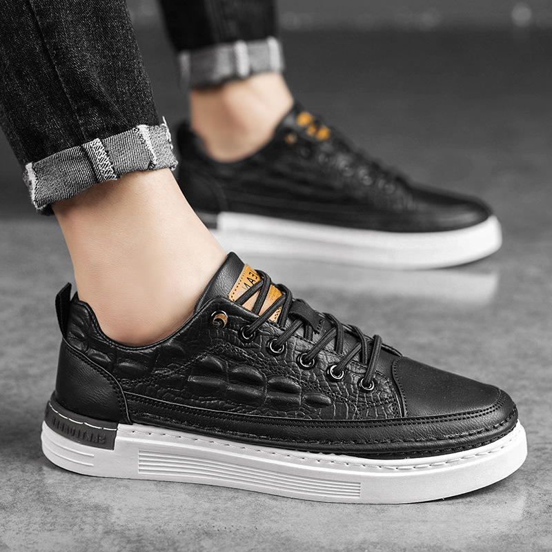 [ FREESHIP ] Giày Sneaker Nam, Giày Nam Da Cá Sấu - Fullbox