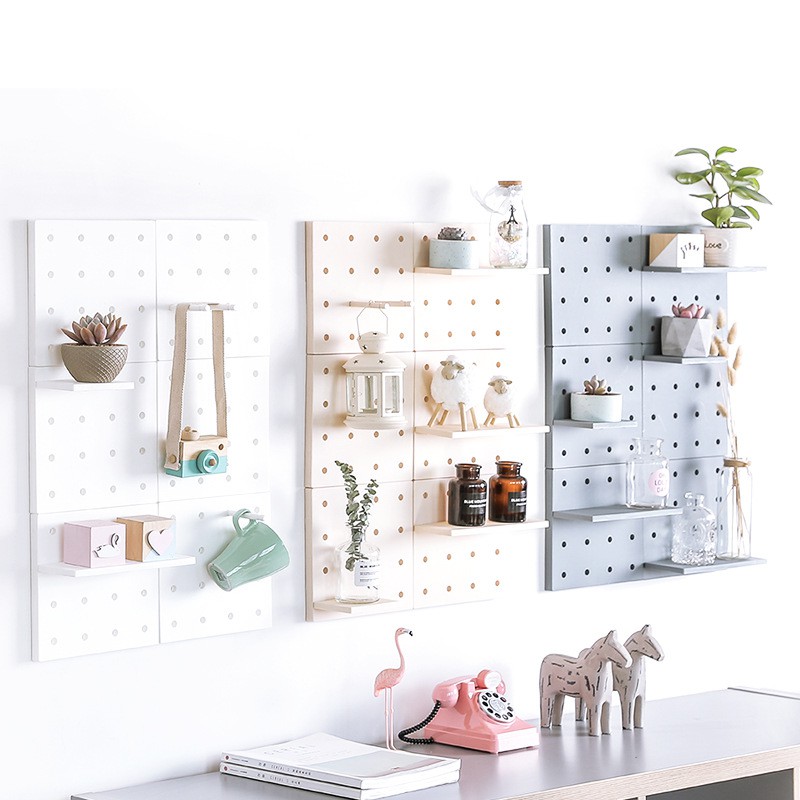 [Full 6 màu] Bảng Pegboard Đục Lỗ Treo Tường