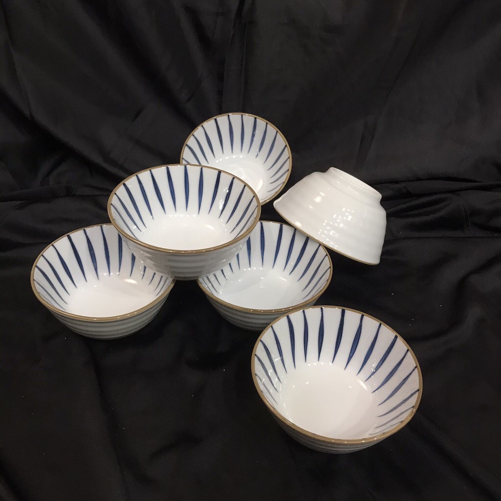 Xả Kho set 5 bát mắm hoặc đĩa muối sứ bát tràng ms 606