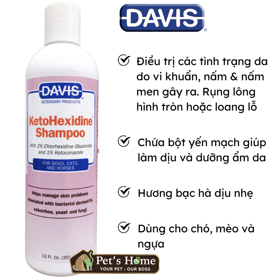 Sữa tắm Davis các loại cho chó mèo 355ml
